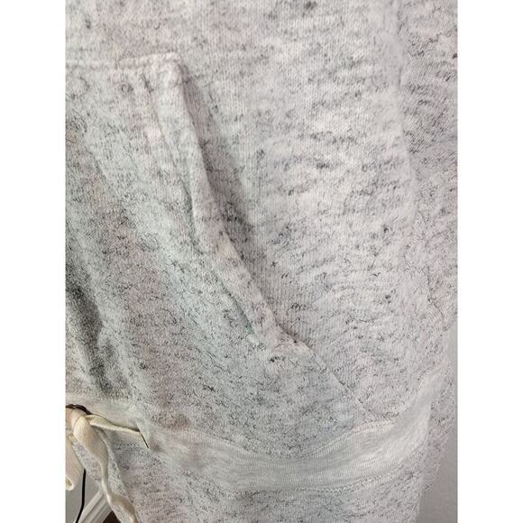 Pam & Gela Hooded Tank Dress Womens Medium Drawstring Stretch Knit Gray - Picture 5 of 8